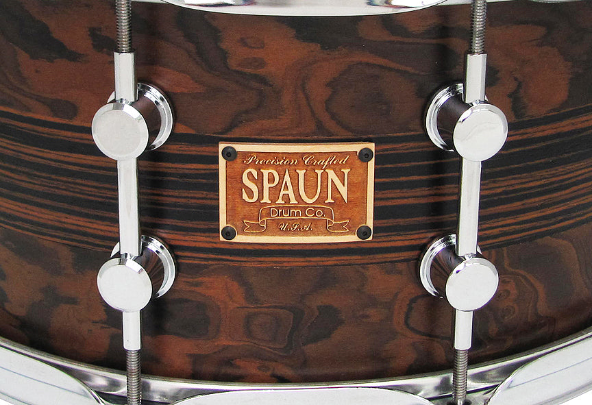 Walnut Burl 7x14-Macassar Ebony Stripe