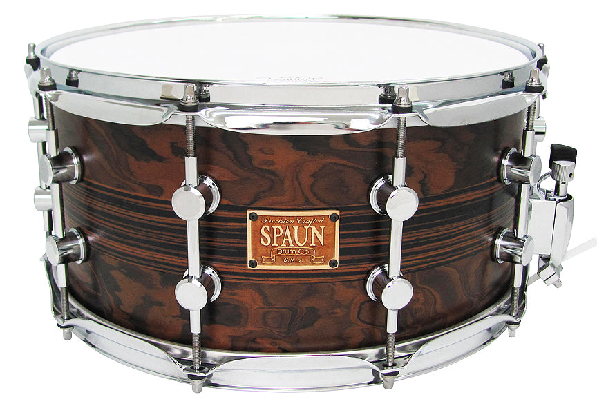 Walnut Burl 7x14-Macassar Ebony Stripe