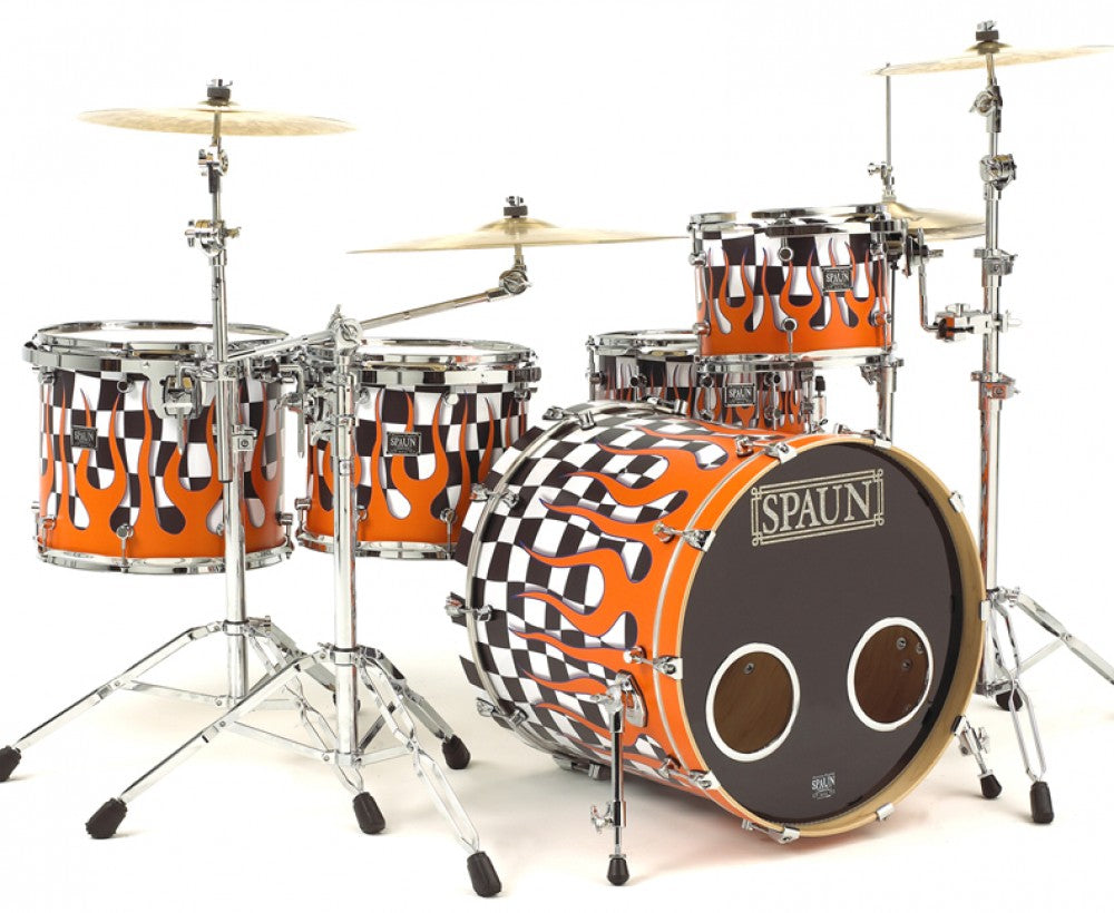 Custom 4pc-Checkerboard Flame