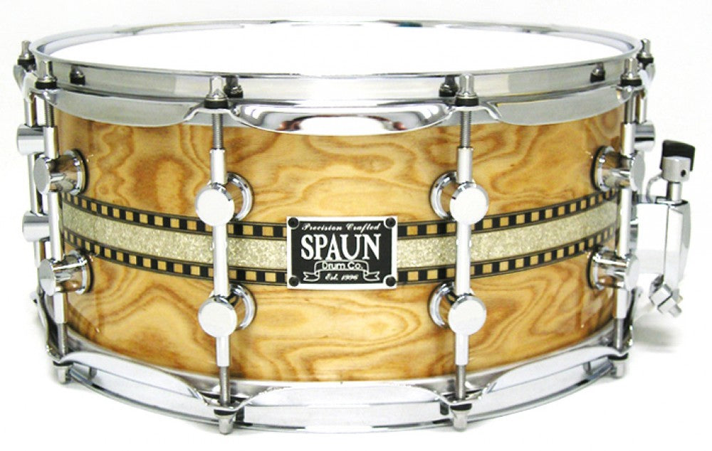 Olive Ash Burl 7x14-Silver Checker Inlay