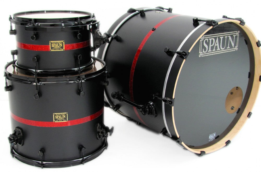 Custom 3pc-Flat Black w-Red Stripe