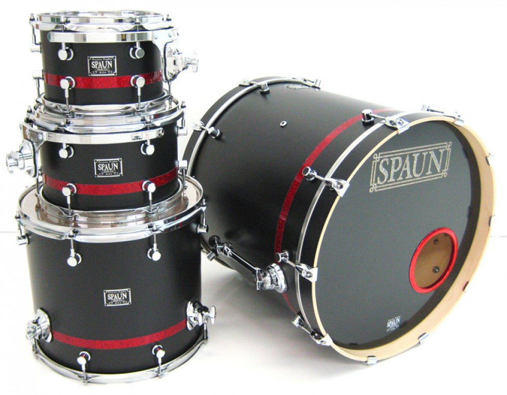 Custom 4pc-Flat Black w-Red Stripe