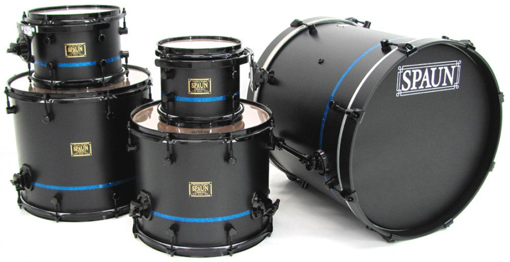 Custom 5pc-Flat Black w-Blue Pinstripe