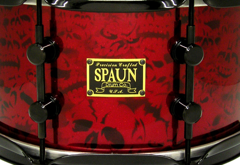 Maple 7x13-Red Skulls