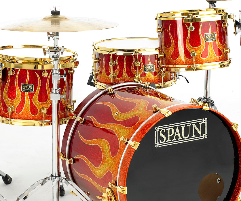 Custom 4pc-Gold Fire Flames