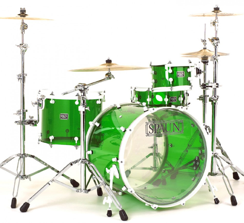 Acrylic 3pc-Green w-White HW