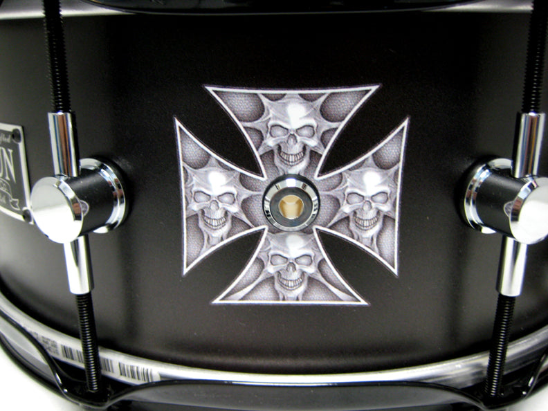 Maple 6x13-Iron Cross Skulls
