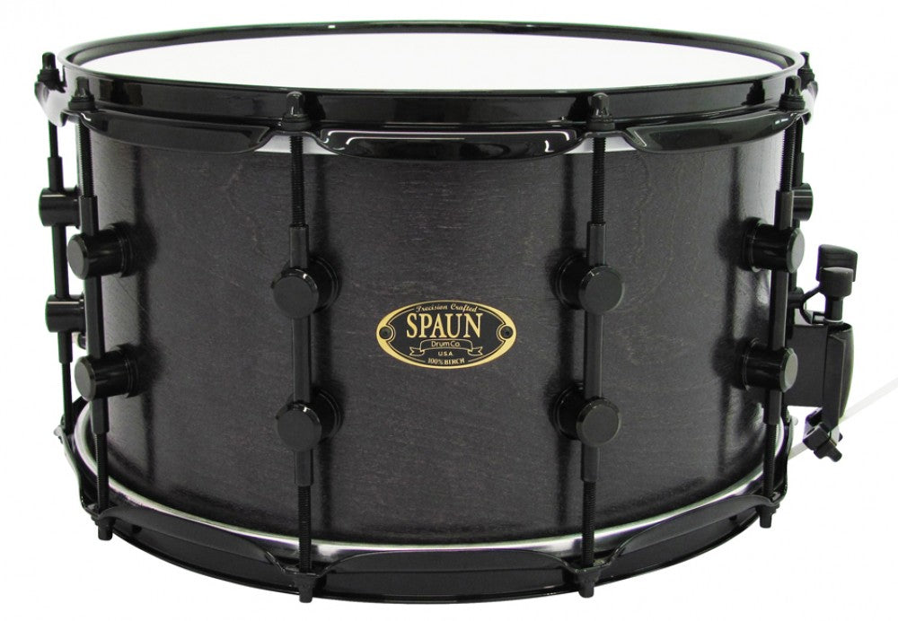 Birch 8x14-Black Satin | Spaun Drums