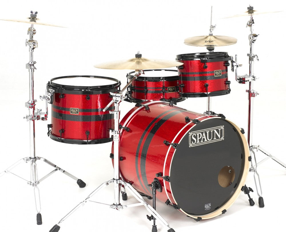 Custom 3pc-Red Sparkle w-Black Stripes