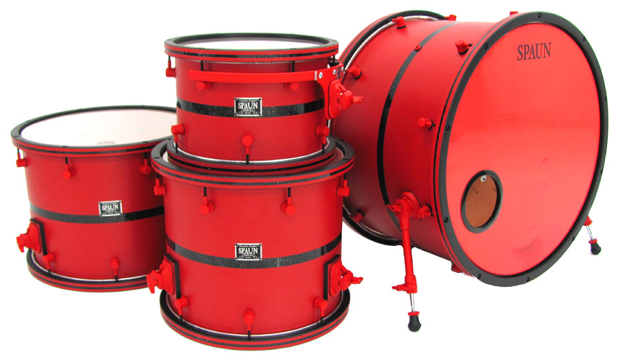 Custom 4pc-Flat Red w-Black Stripe
