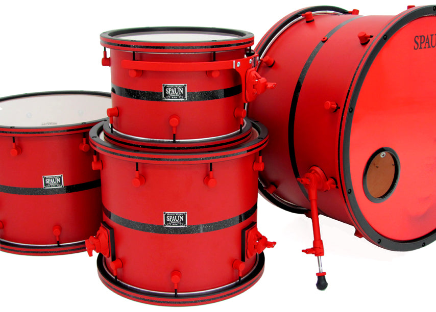 Custom 4pc-Flat Red w-Black Stripe