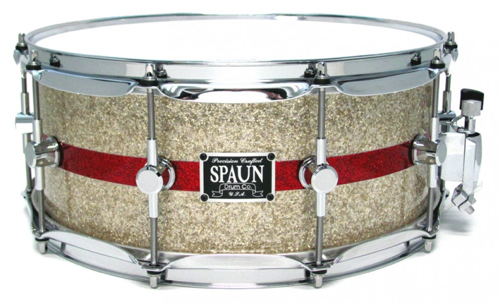Maple 6x14-Silver Glass w-Red Stripe