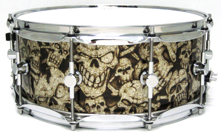 Maple 6x14-Silver Glass Skulls