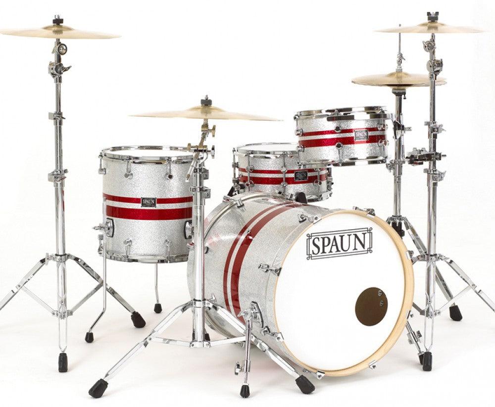 Custom 3pc-Silver Sparkle w-Red Stripes