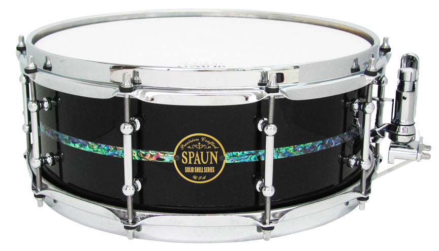 Solid 5.5x14 Maple-Piano Black Abalone