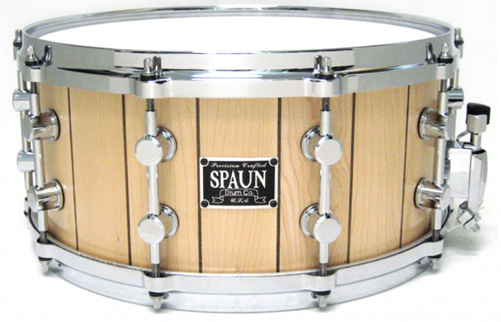 Stave 6.5x14-Maple w-Walnut Stripe