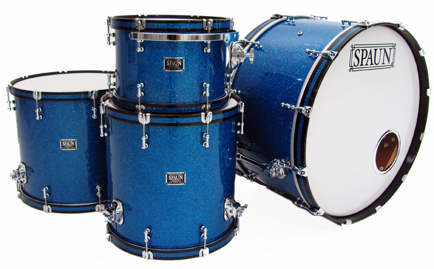 Mahogany 4pc-Blue Glass