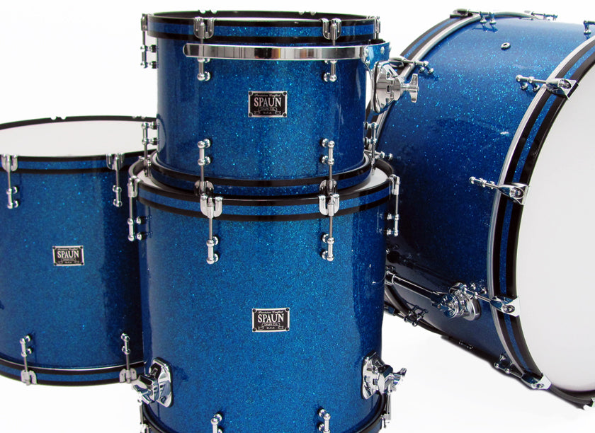 Mahogany 4pc-Blue Glass