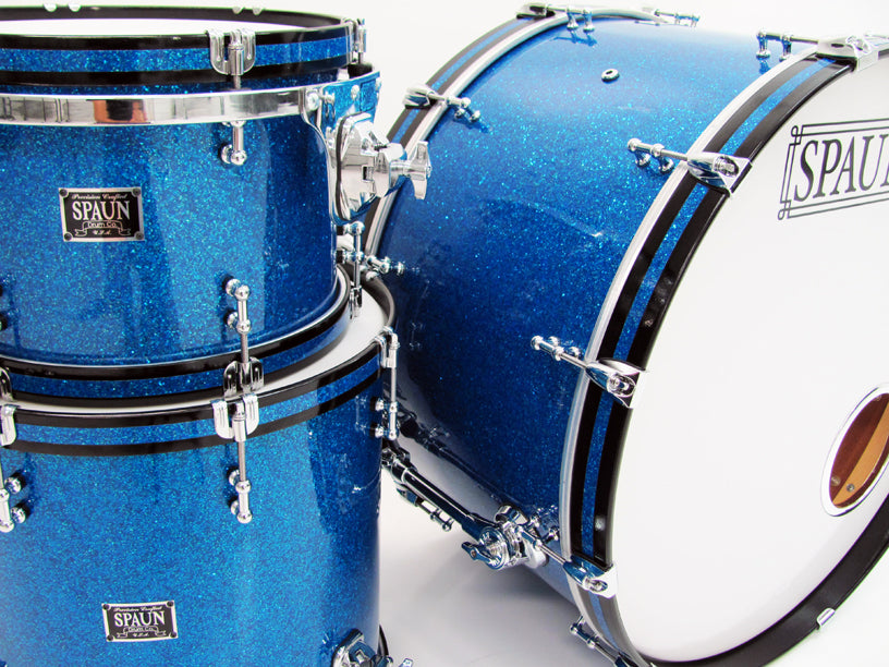 Mahogany 4pc-Blue Glass