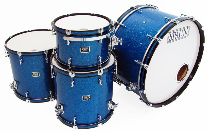 Mahogany 4pc-Blue Glass