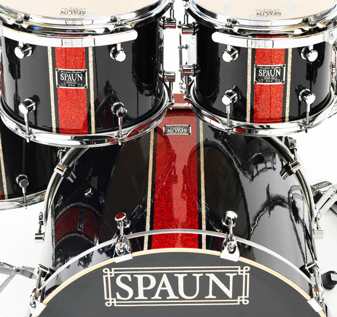 Custom 4pc-Red & Silver Rally Stripe