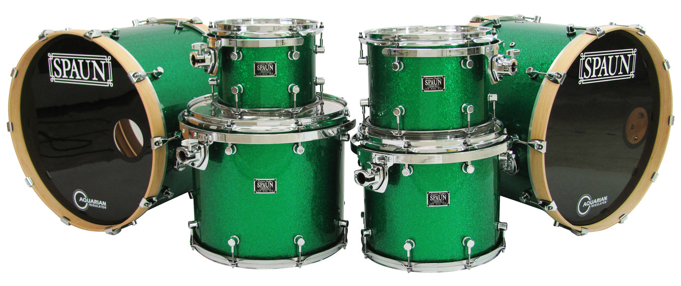 Vintage Maple 6pc-Green Sparkle – Spaun Drum Company