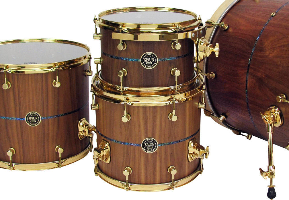 Walnut 4pc-Natural w-Abalone Inlay