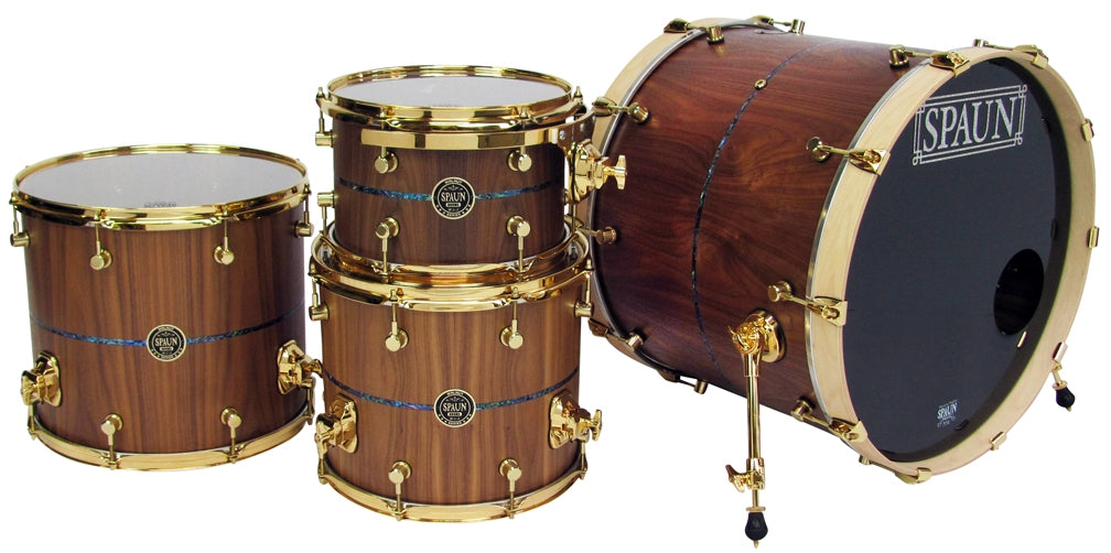 Walnut 4pc-Natural w-Abalone Inlay