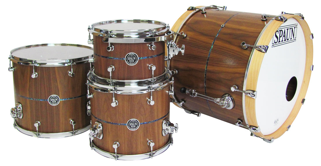 Walnut 4pc-Natural w-Abalone Inlay