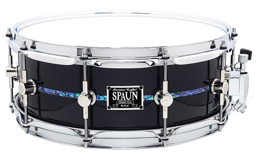 Maple 5.5x14-Gloss Black with Abalone Stripe