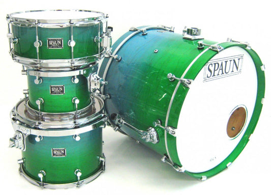 Custom 4pc-Blue Green Fade