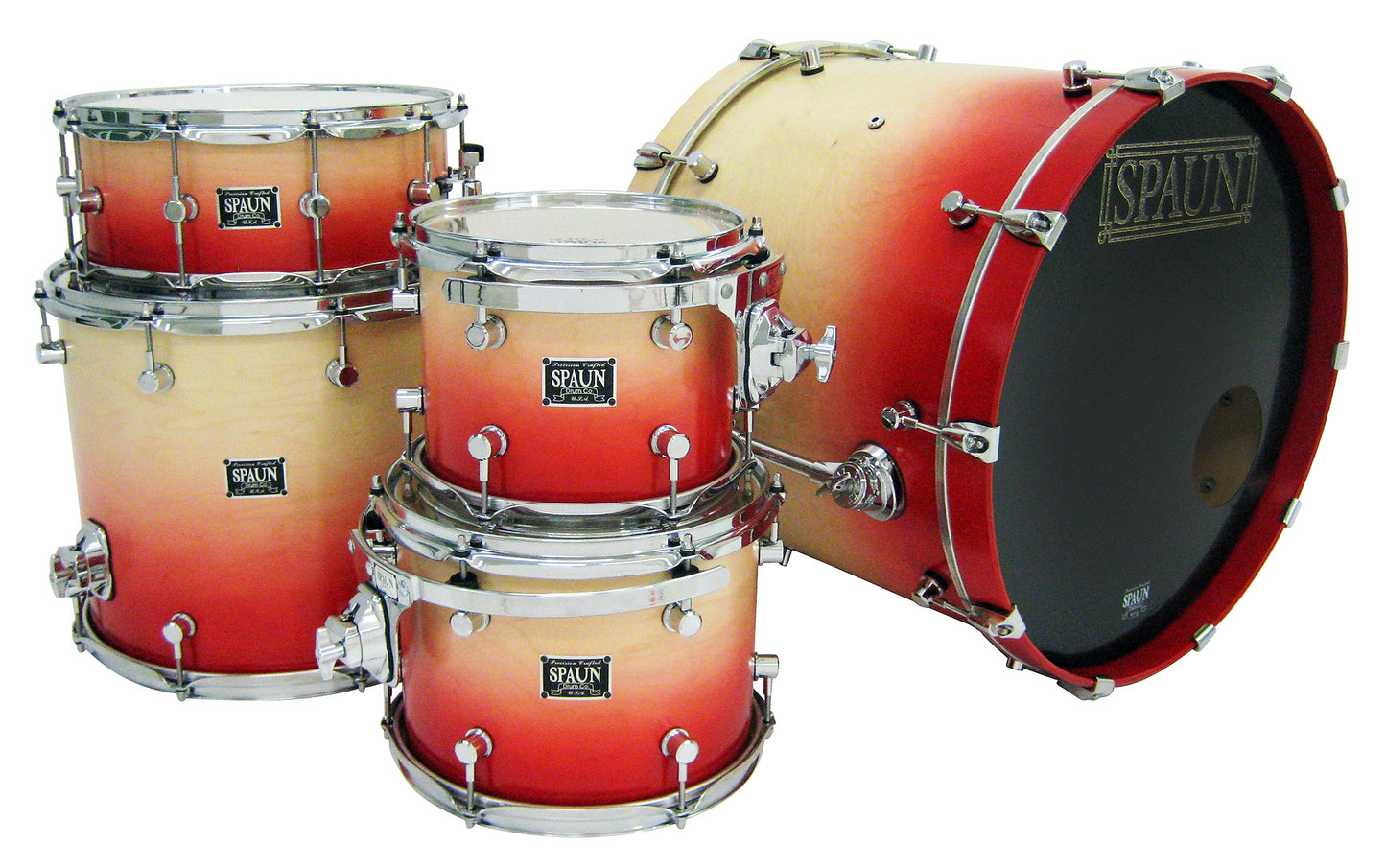 Custom 5pc-Blonde to Red Fade