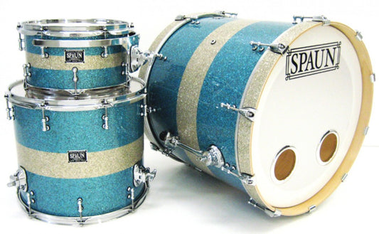 Custom 3pc-Baby Blue & Silver Glass