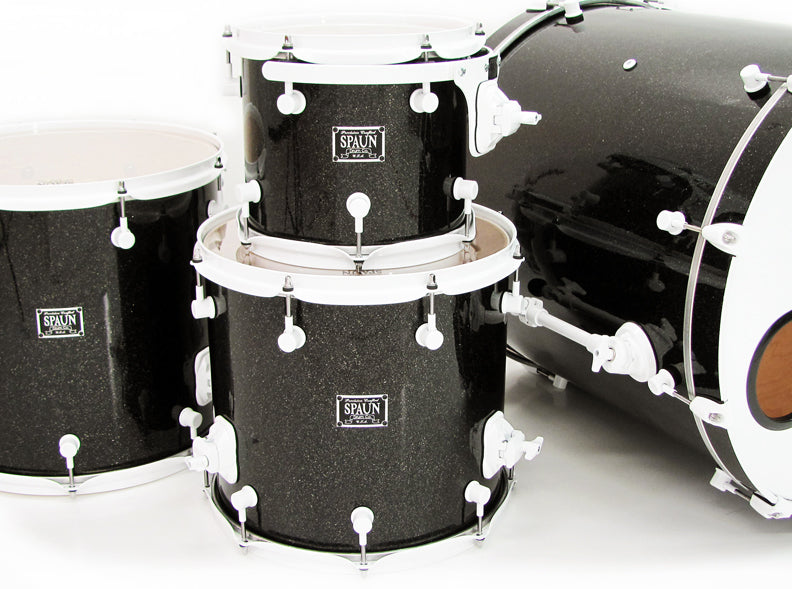 Custom 4pc-Black Sparkle White HW