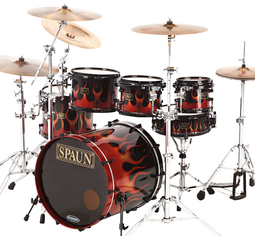 Custom 5pc-Candy Apple Red Flames