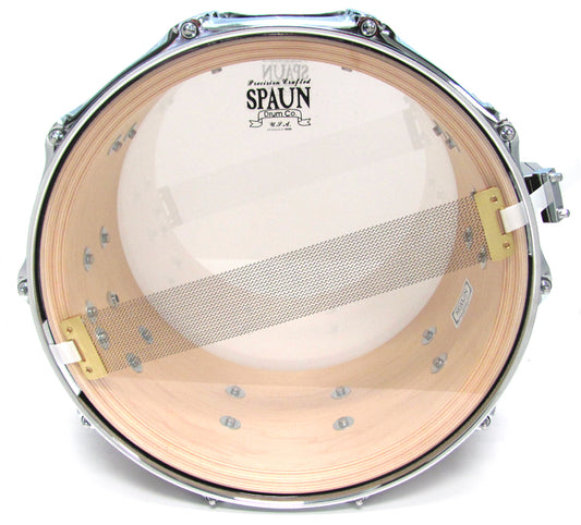 Maple 8x14 24ply-Red Glass w-Silver Stripes