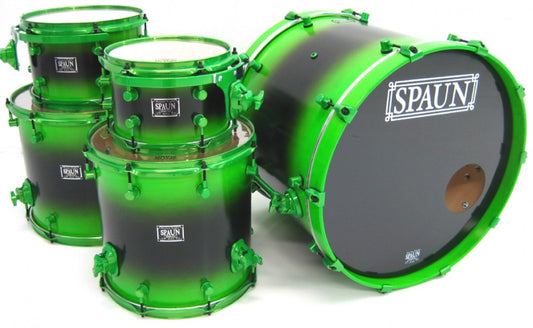 Custom 5pc-Lime to Black Burst