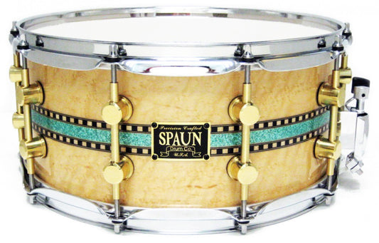 Maple 6.5x14-Turquoise Checker Inlay