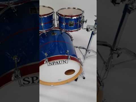 Custom 4pc-Blue Glass w-Red Pinstripe