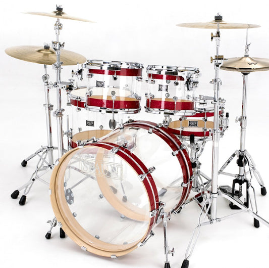 Hybrid 4pc-Clear & Red Sparkle
