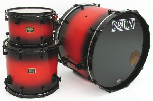 Custom 3pc-Bright Red Burst